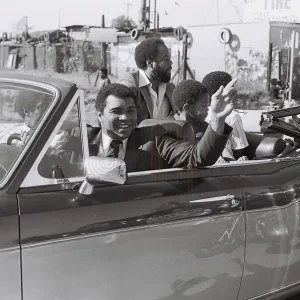 Muhammad Ali In a Rolls Royce at Watts Parade-Print